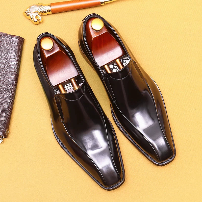 Men's Patent Leather Loafers, Slip-On, Glossy