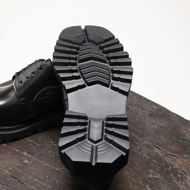 Men's Derby Shoes, Height Increasing, Thick Sole