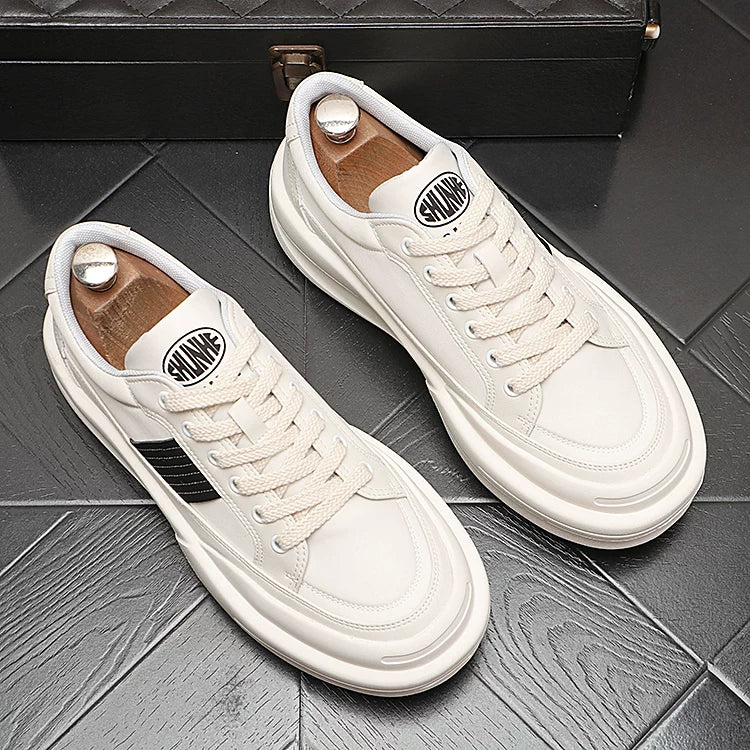 Men's Platform Breathable Mesh Low-Top Shell-Toe Skate Shoes Summer New