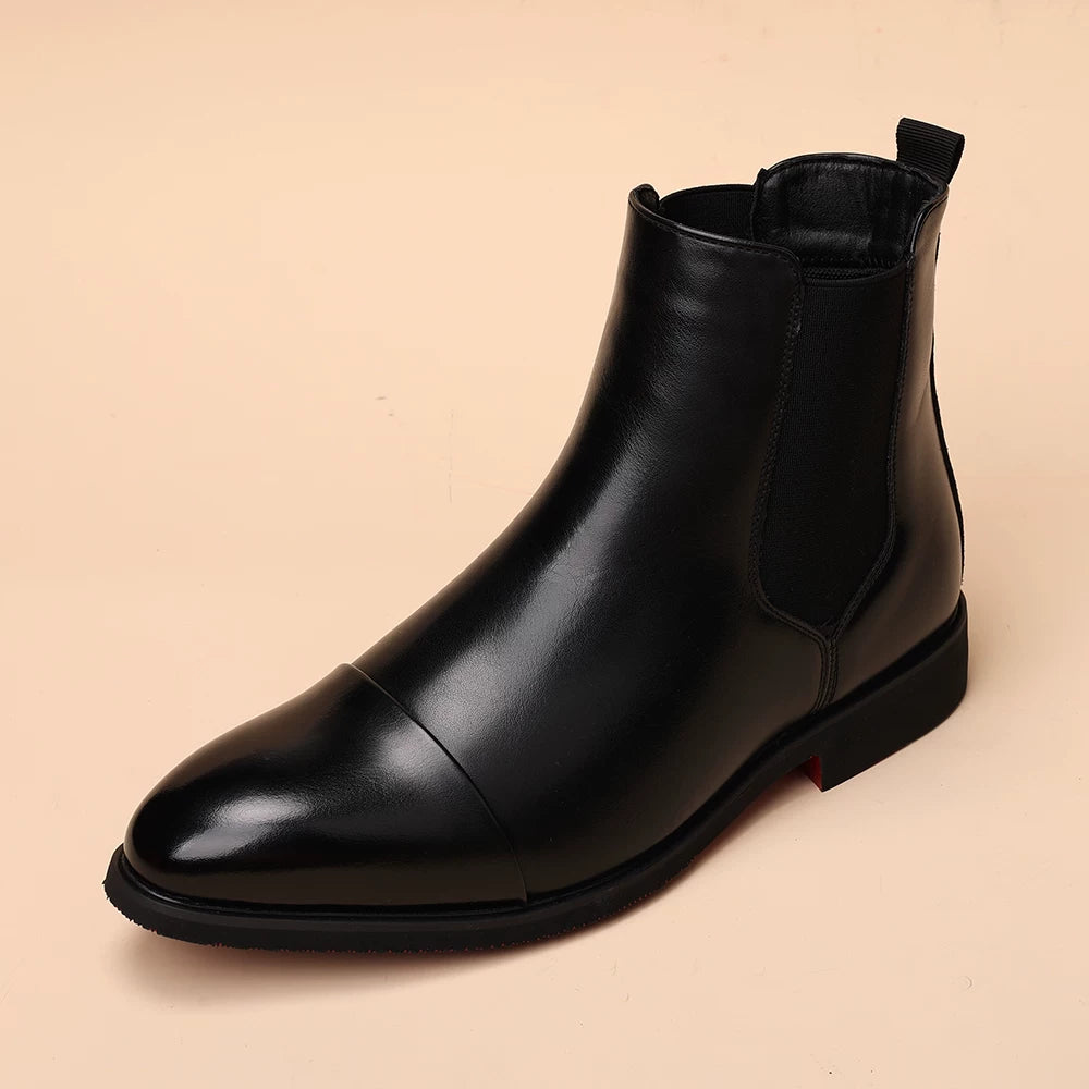 Men's Martin Boots, Height Increasing, Pointed Toe