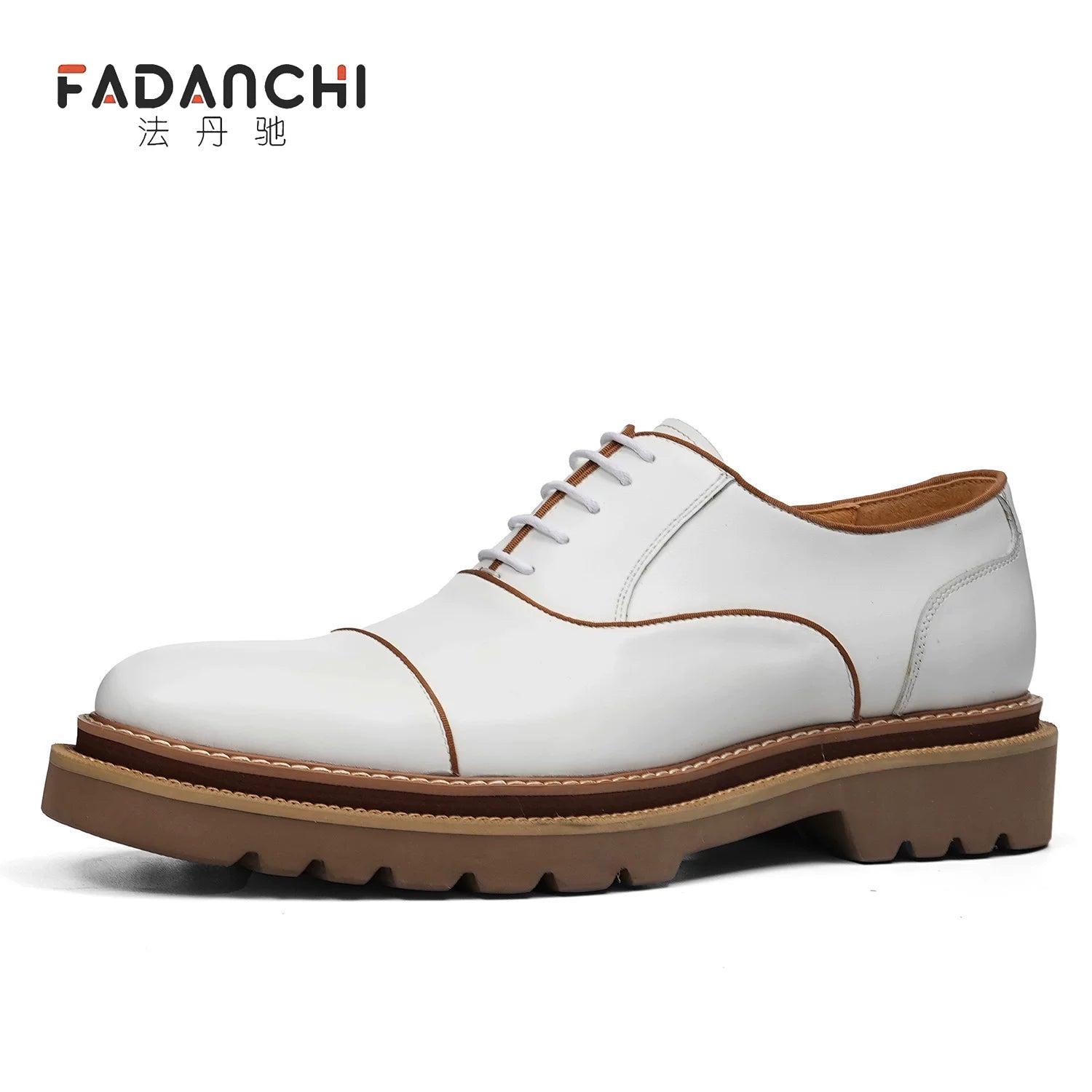 Men's Genuine Leather Leather Shoes, Height Increasing, Thick Sole