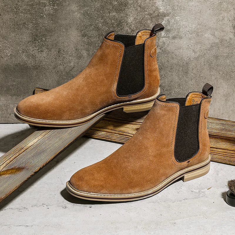 Men's Genuine Leather Martin Boots, British Style