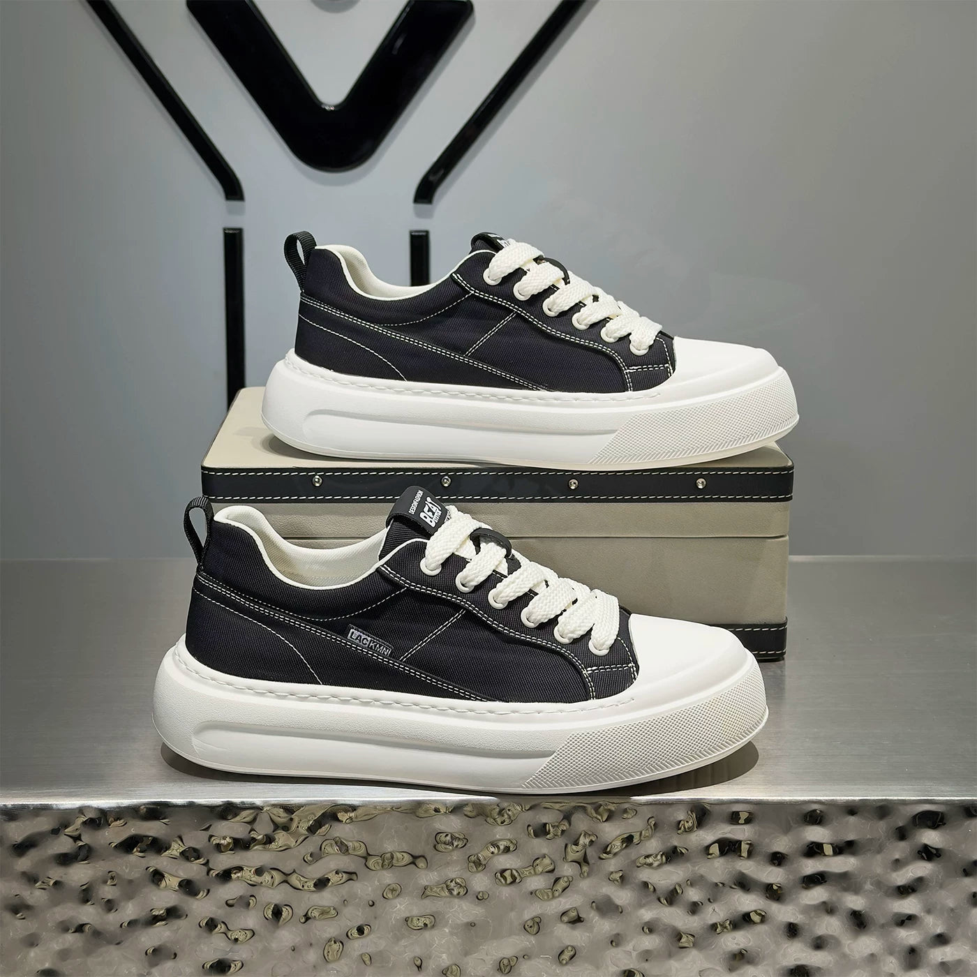Men's Platform Breathable Low-Top Trendy Canvas Shoes 2026 Summer New