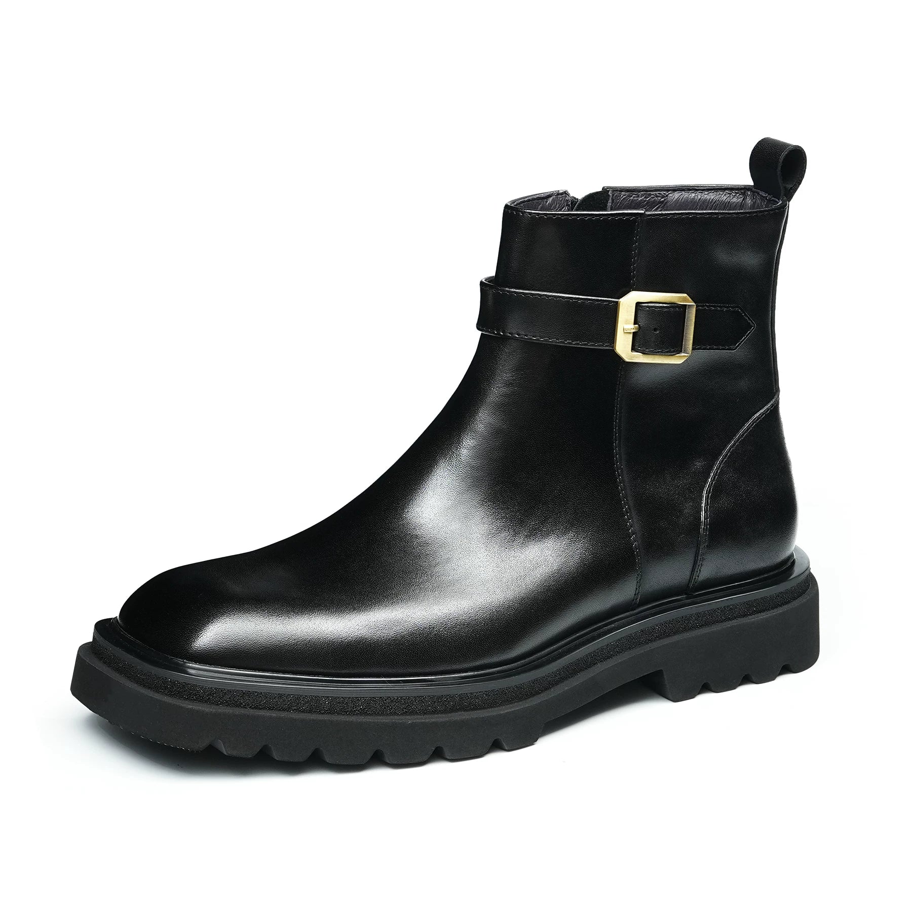 Men's Genuine Leather Martin Boots, Square Toe