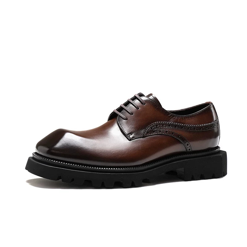 Men's Derby Shoes, Height Increasing, Thick Sole