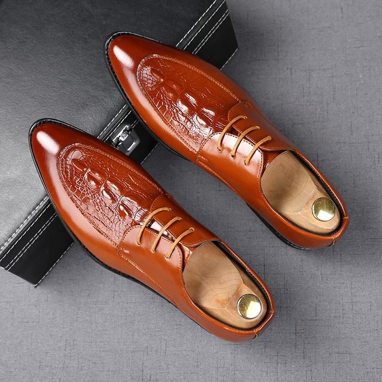 Men's Wedding Shoes, Height Increasing, Pointed Toe