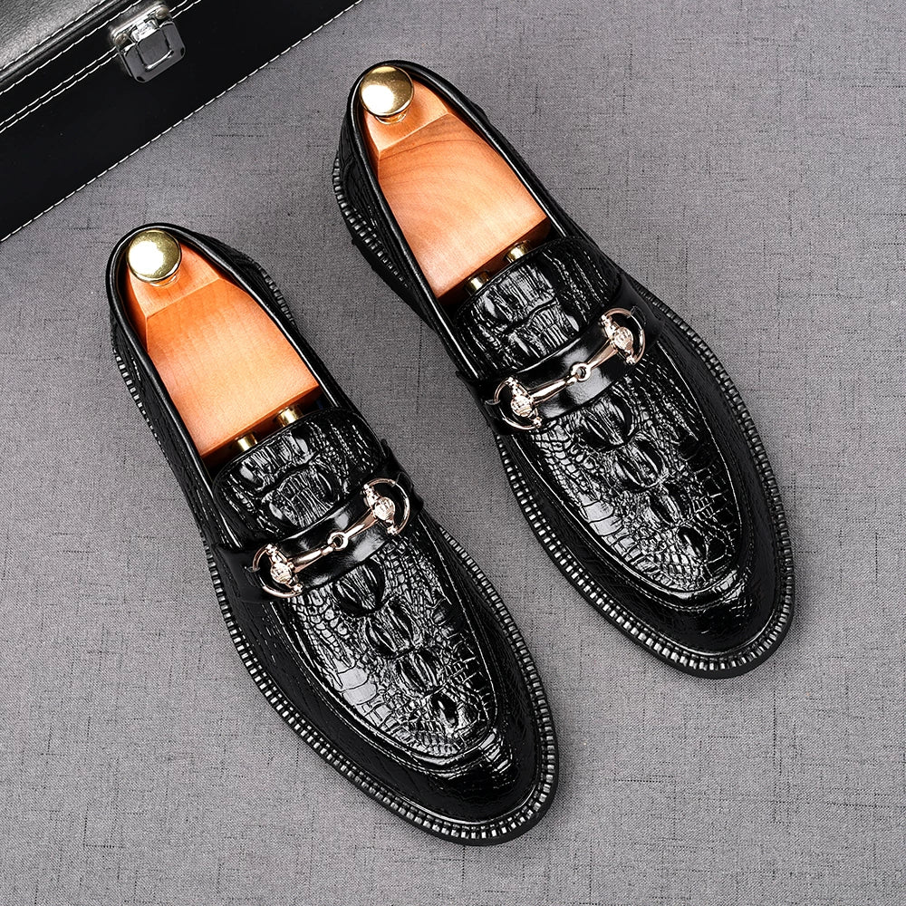 Men's Brown Loafers, Height Increasing, Slip-On