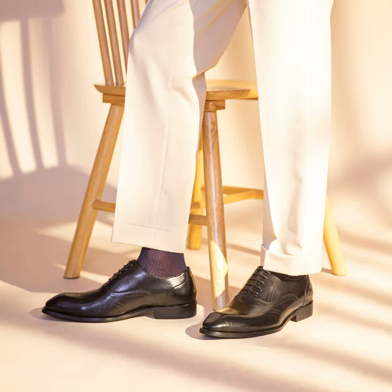 Men's Brown Leather Shoes, British Style, Business
