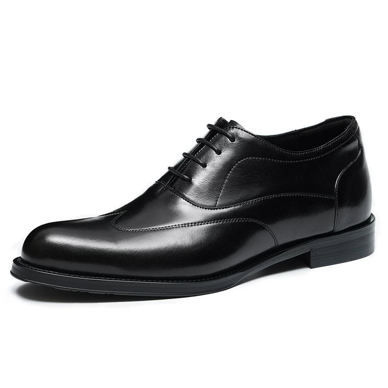 Men's Genuine Leather Leather Shoes, Height Increasing, Business