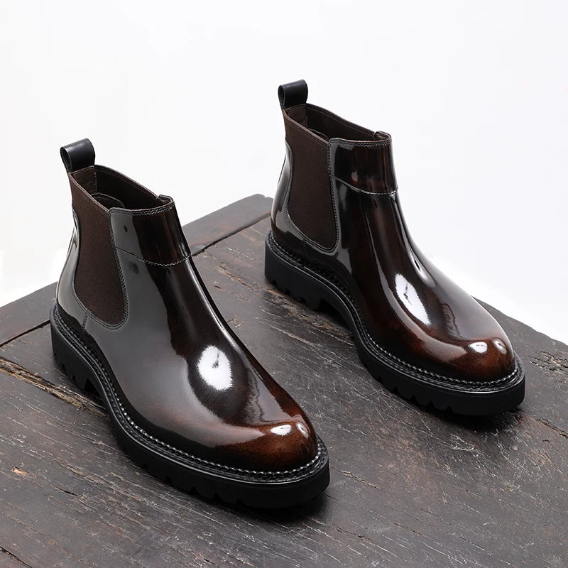 Men's Chelsea Boots, Thick Sole, British Style