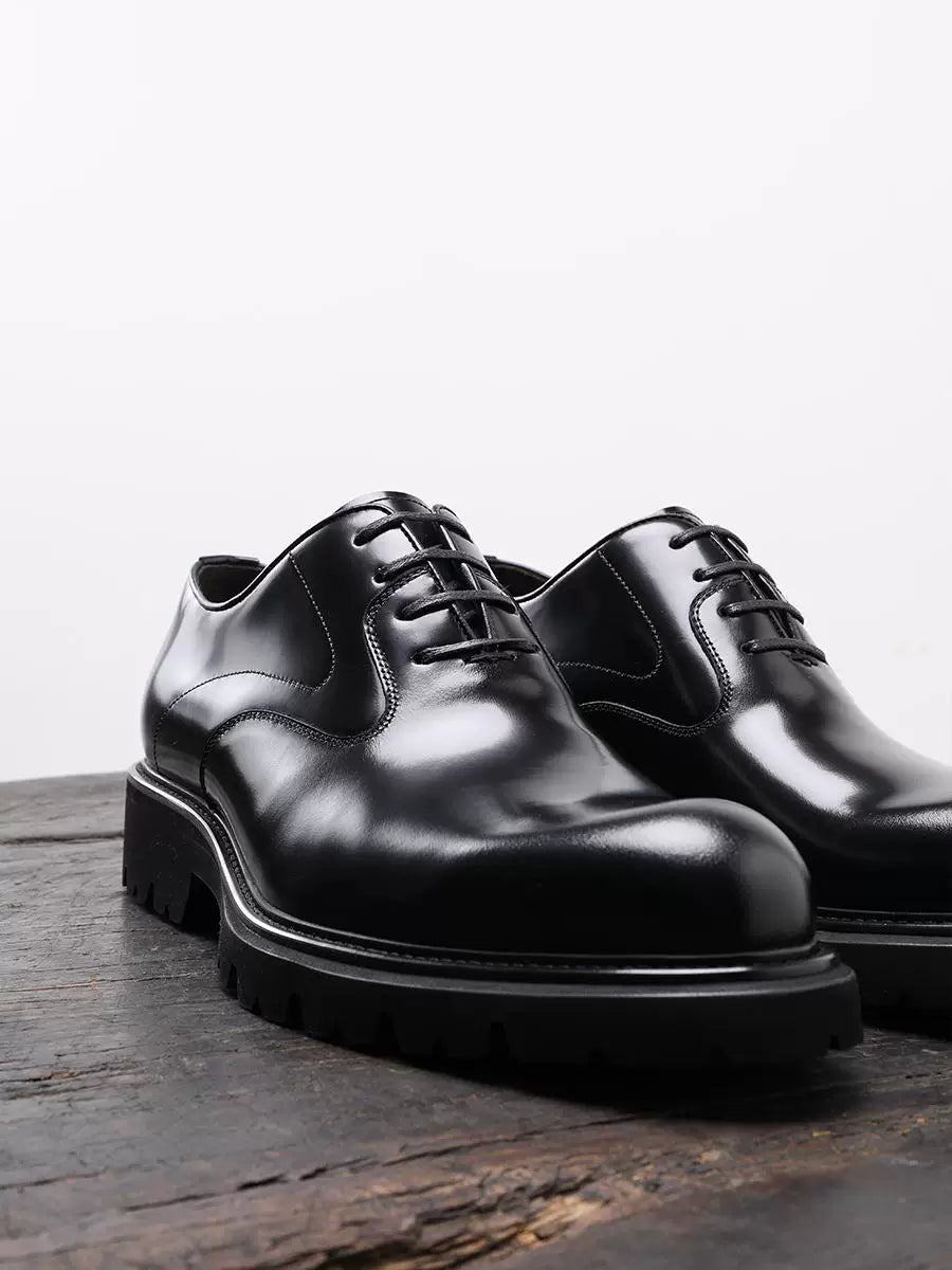 Men's Genuine Leather Oxford Shoes, Height Increasing, Thick Sole