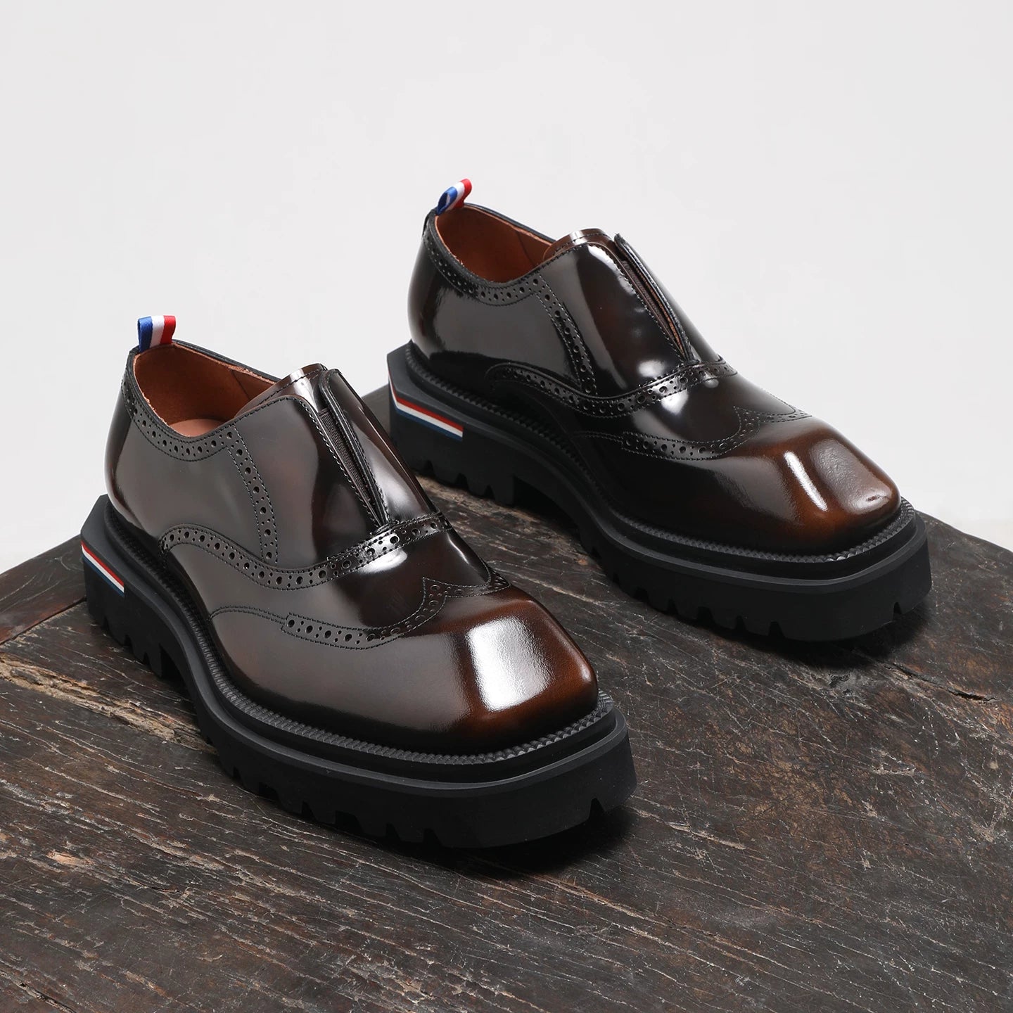 Men's Genuine Leather Leather Shoes, Height Increasing, Thick Sole