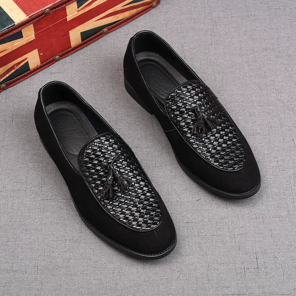 Men's Genuine Leather Loafers, Suede, Slip-On