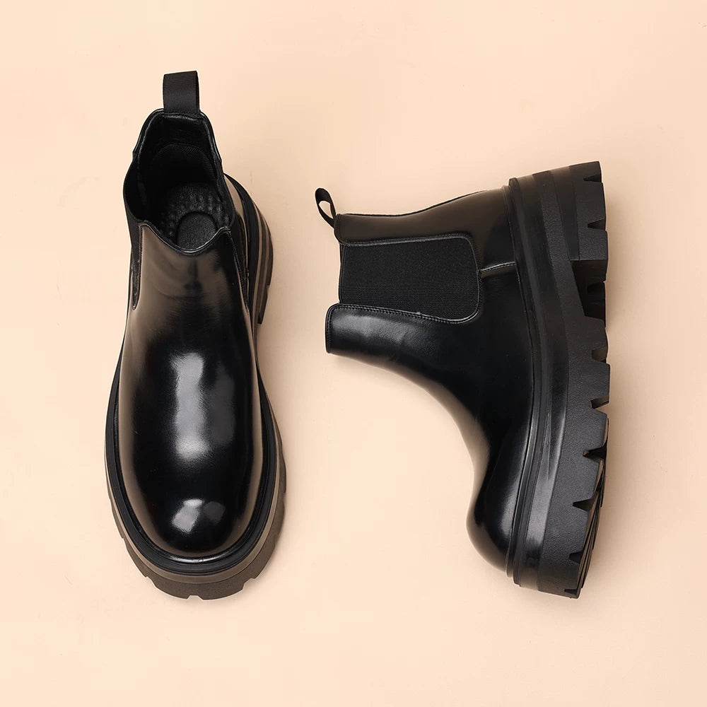 Men's Martin Boots, Height Increasing, Thick Sole