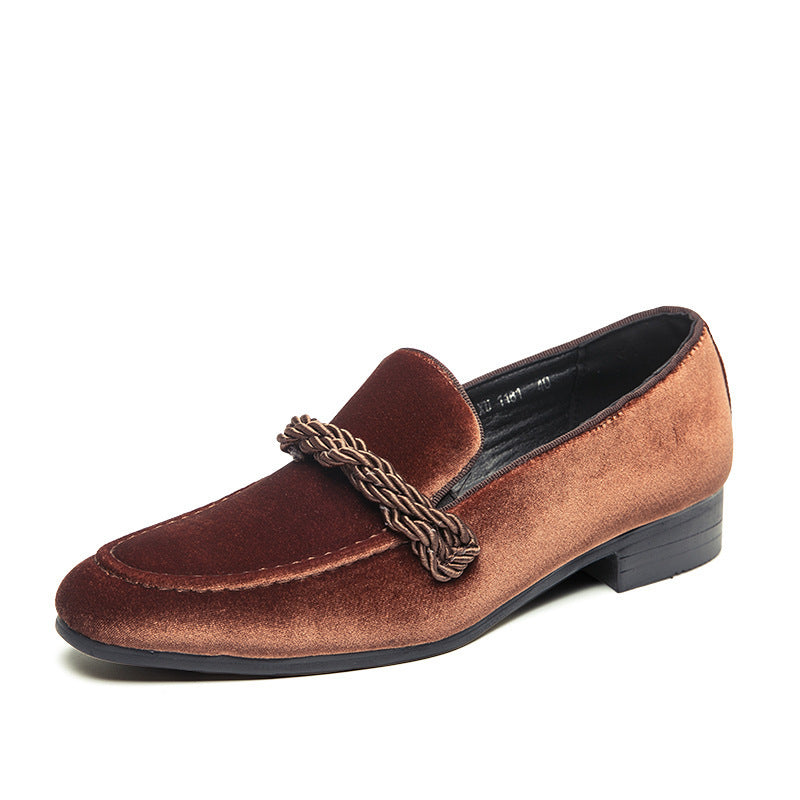 Men's Black Leather Formal Shoes, British Style, Style 8983