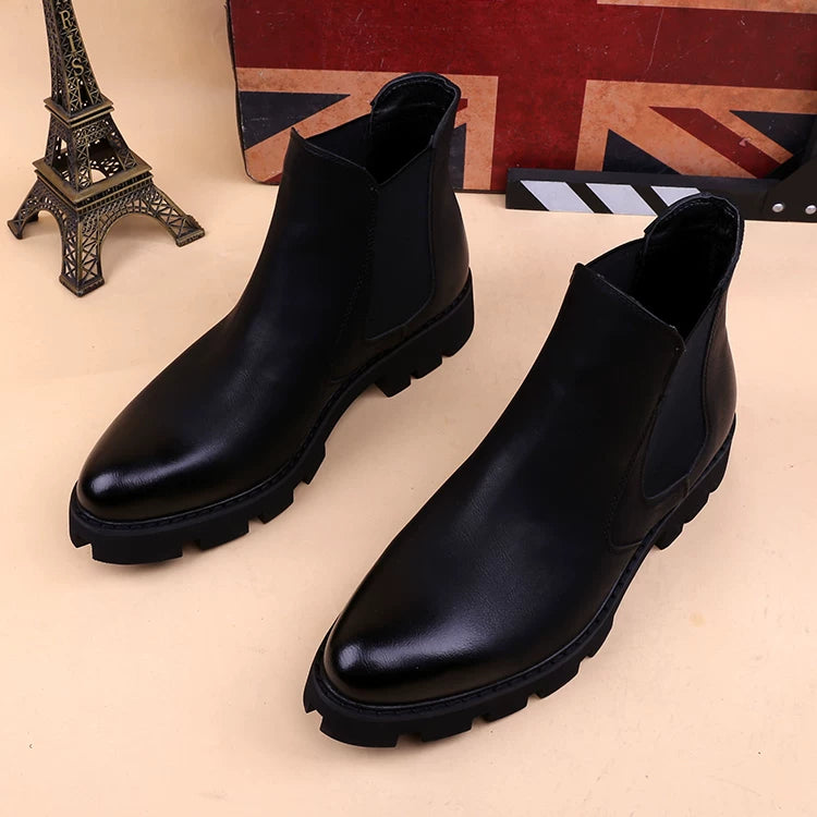 Men's Martin Boots, Height Increasing, Pointed Toe