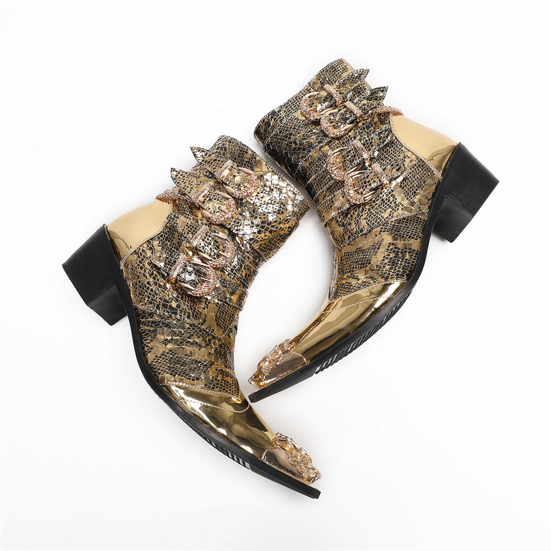 Men's Gold Martin Boots