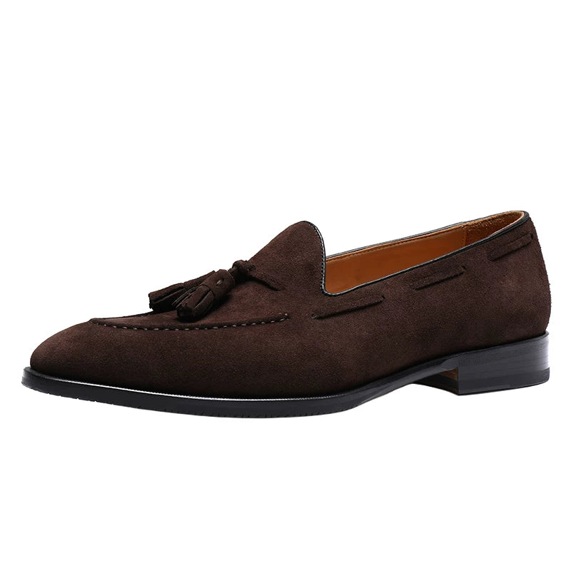Men's Genuine Leather Loafers, Handmade, Slip-On