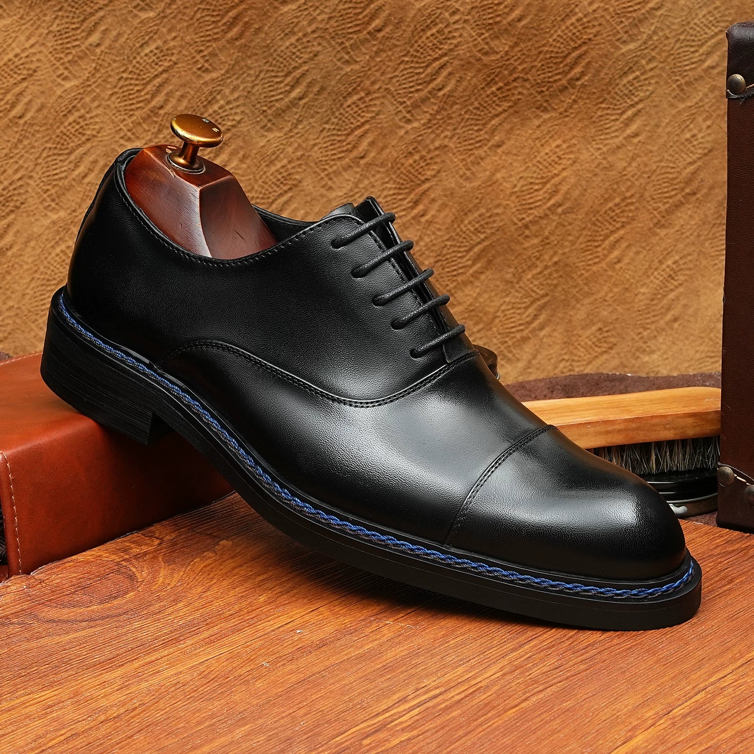 Men's Genuine Leather Oxford Shoes, British Style, Business