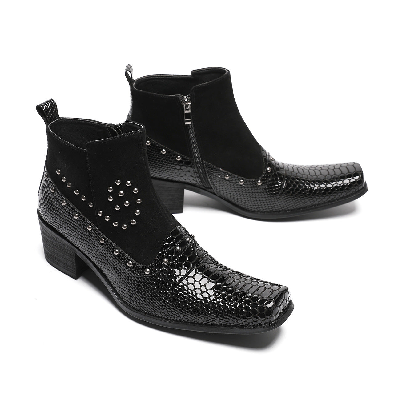 Retro cowhide foreign trade low boots dark metal brand punk boots men and women the same muffin thick-soled Martin boots tide