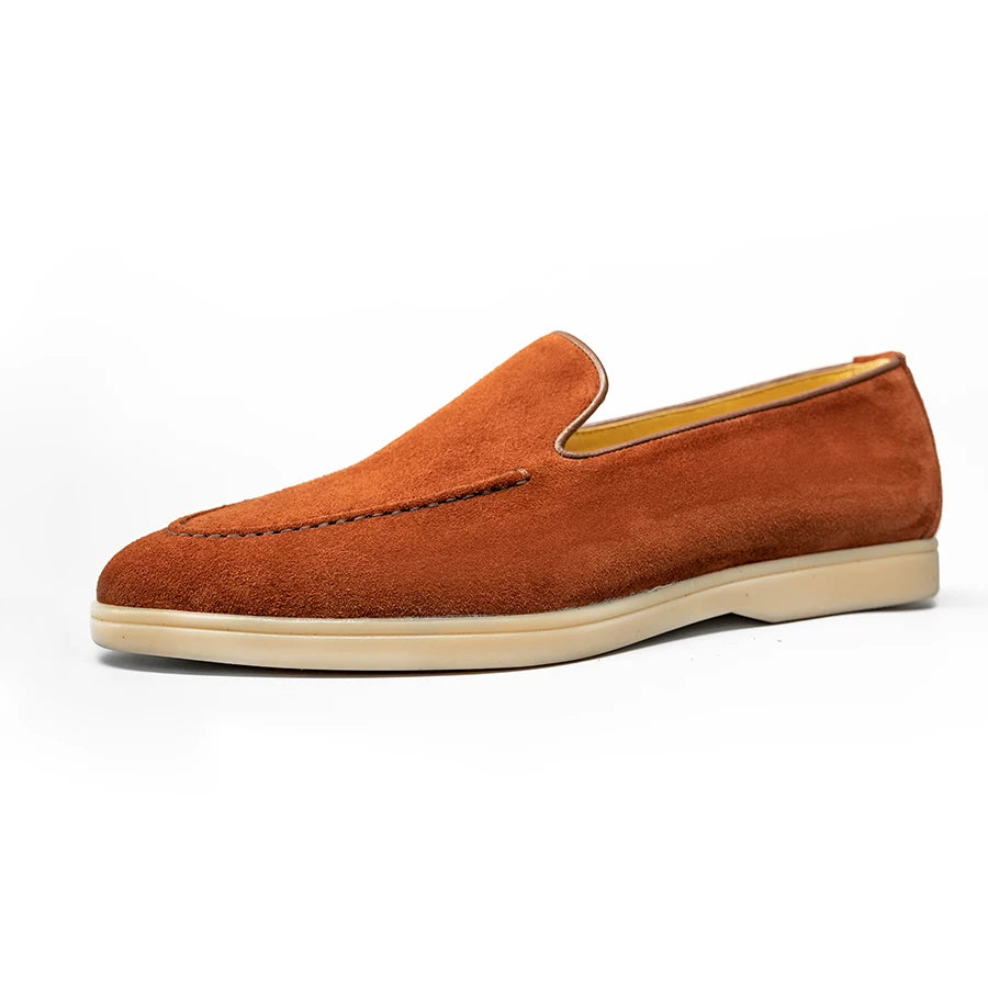 Men's Genuine Leather Loafers, Breathable, Slip-On