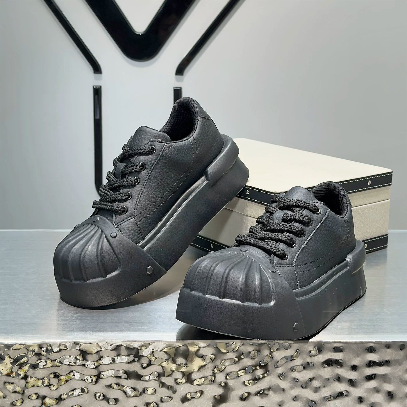 Men's Platform Low-Top Big-Toe Trendy Skate Shoes 2026 New