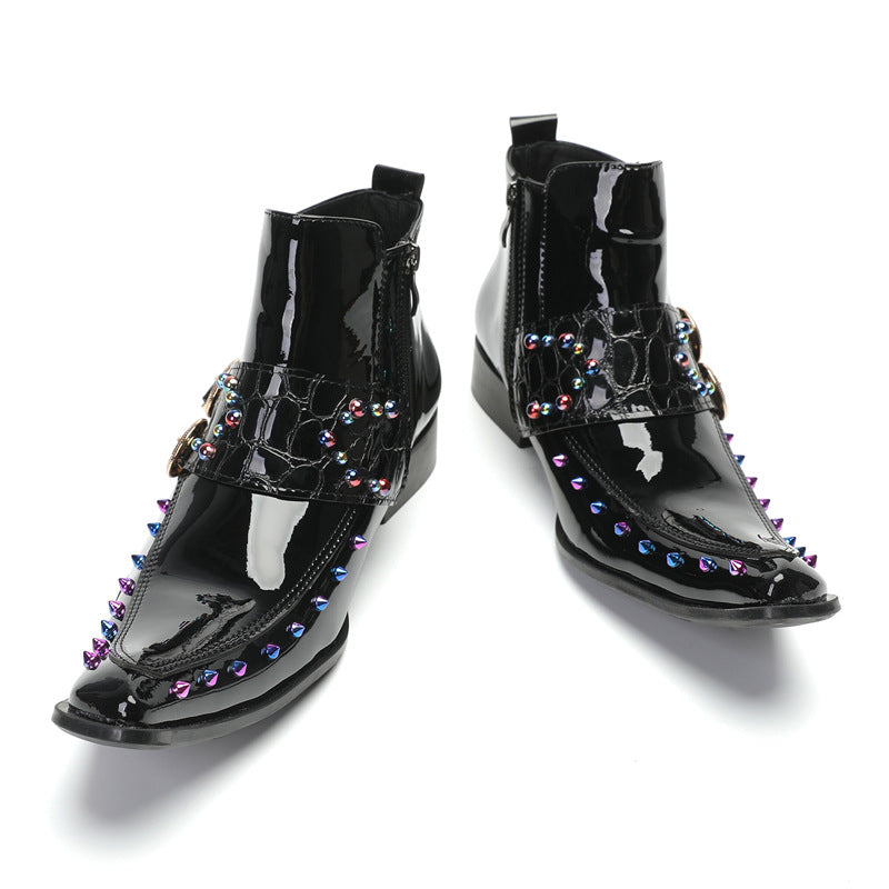 Workwear men's shoes leather shoes Chelsea low-top short Martin boots men's leather boots retro spring men's Martin boots