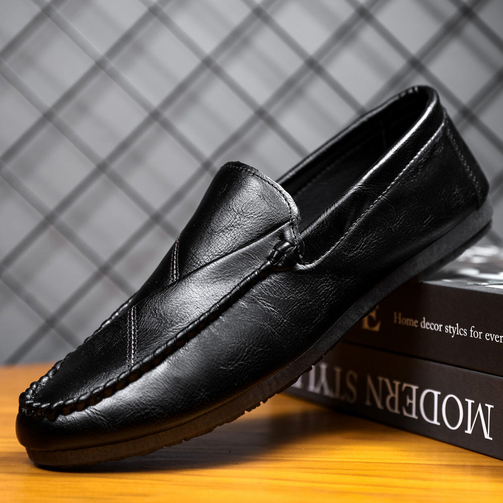 Lazy summer 2024 one-pedal loafers British trend Doudou shoes men's Korean version breathable new casual fashion