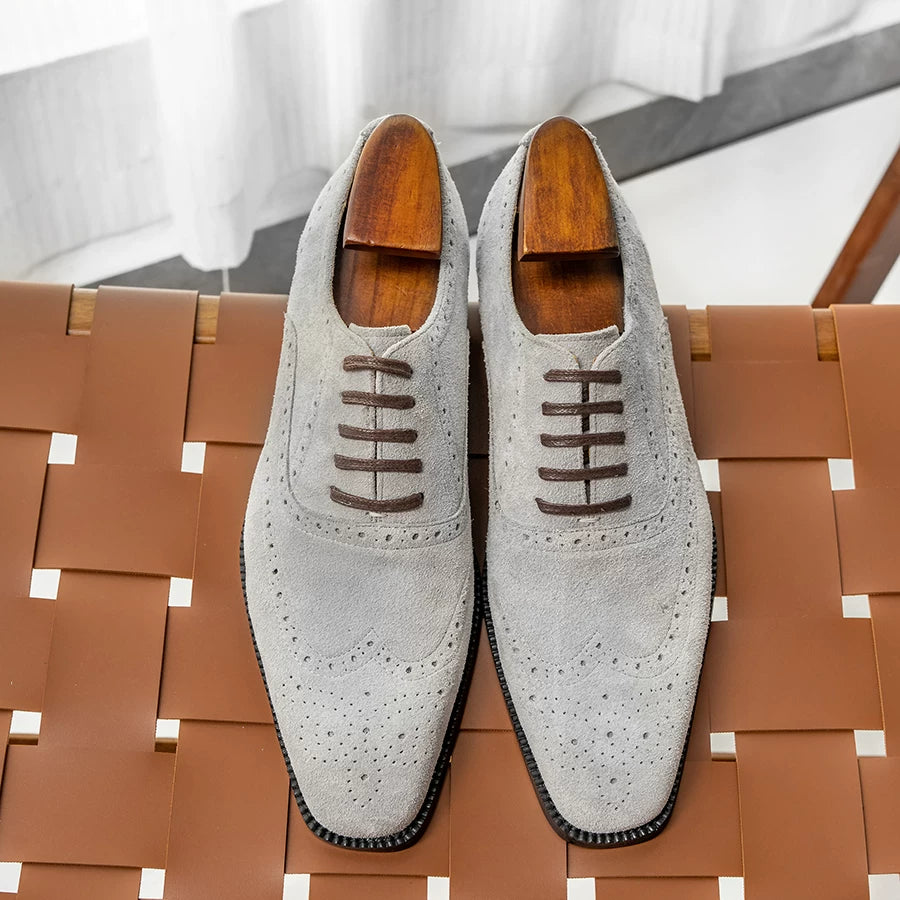 Men's Genuine Leather Leather Shoes, Suede, Business