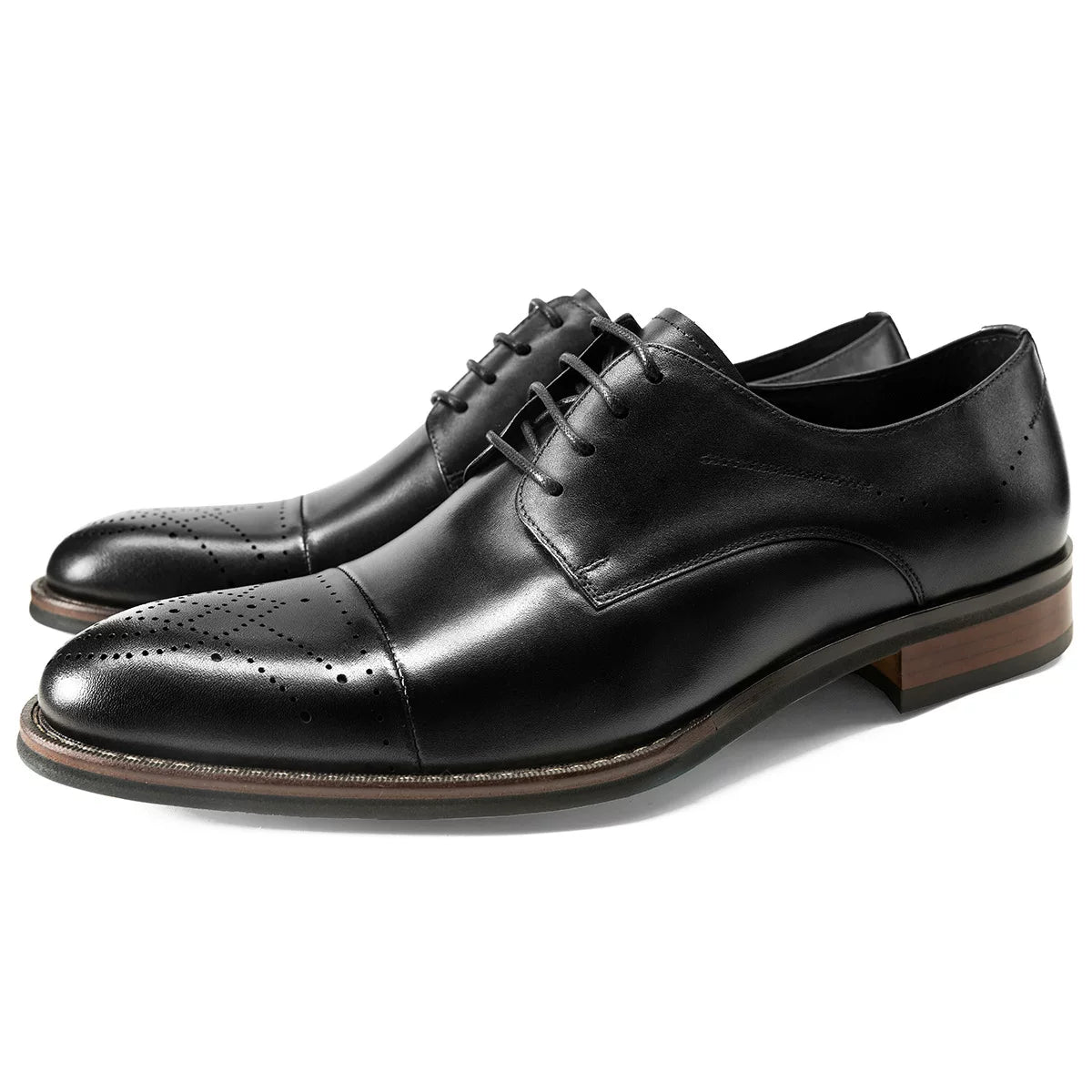 Men's Genuine Leather Wedding Shoes, Lace-Up, British Style