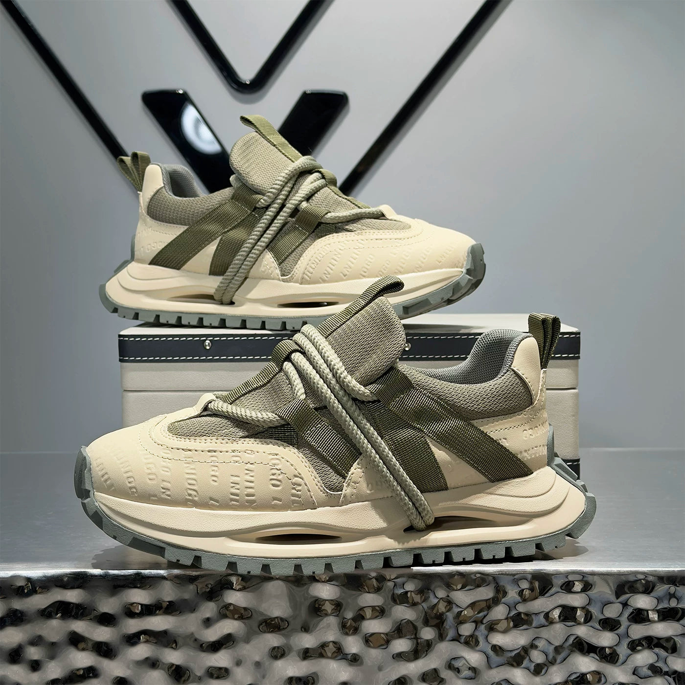 Men's Hidden-Wedge Trendy Sports Sneakers 2026 Spring New