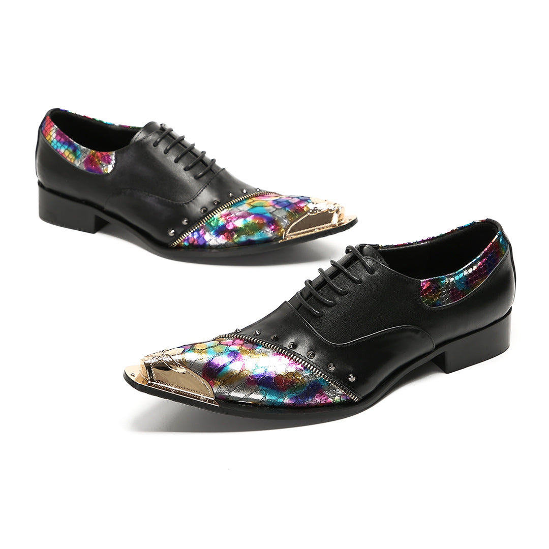 Men's Leather Derby Formal Shoes – Business, British Style – Style 15