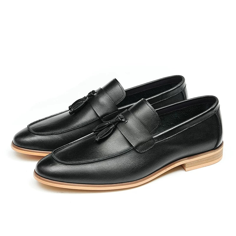 Men's Genuine Leather Loafers, Slip-On, Soft Sole