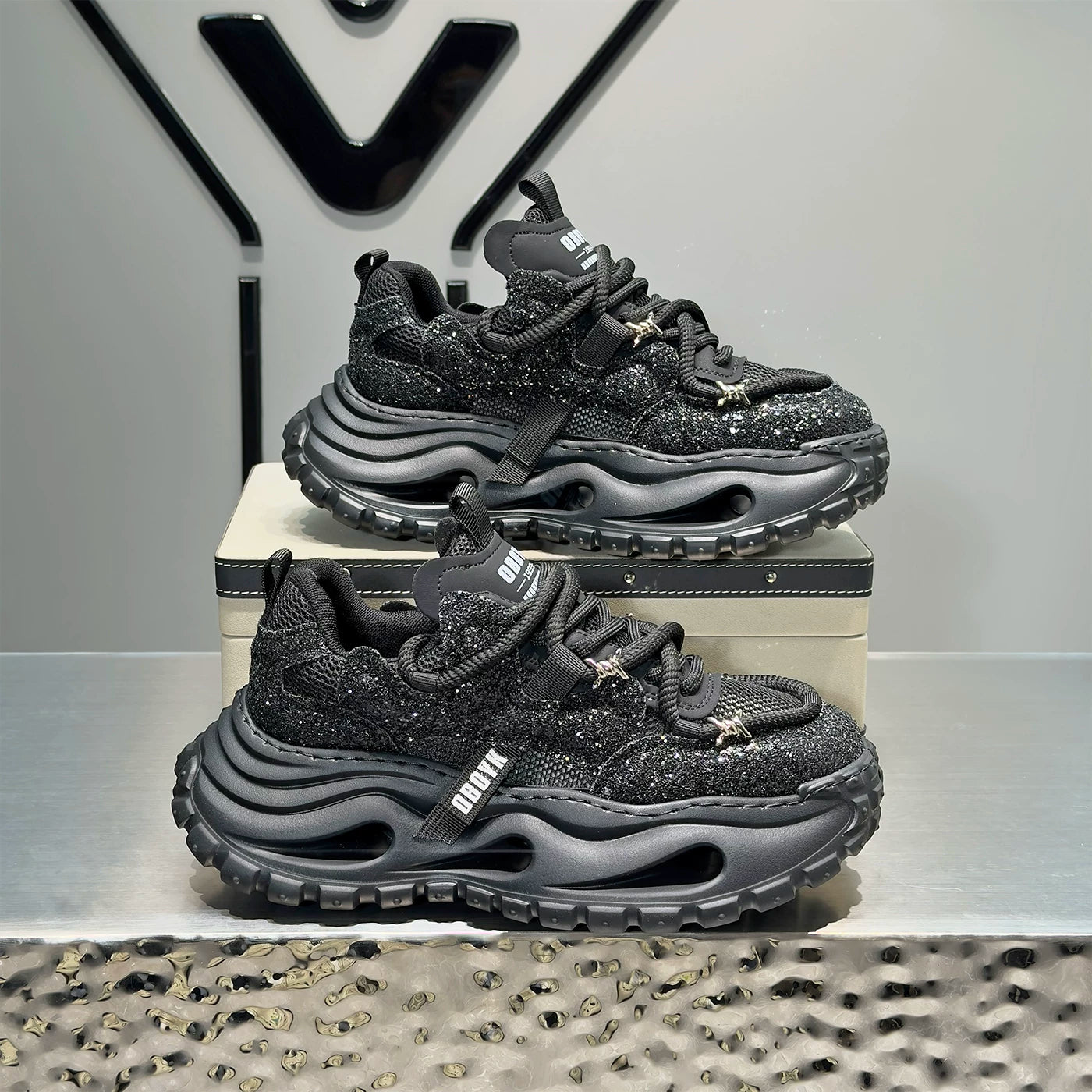 Men's Platform Breathable Mesh Trendy Chunky Dad Sneakers Summer New