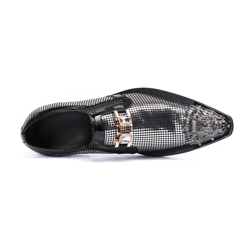 Men's Silver Leather Derby Formal Shoes – Business, Wedding