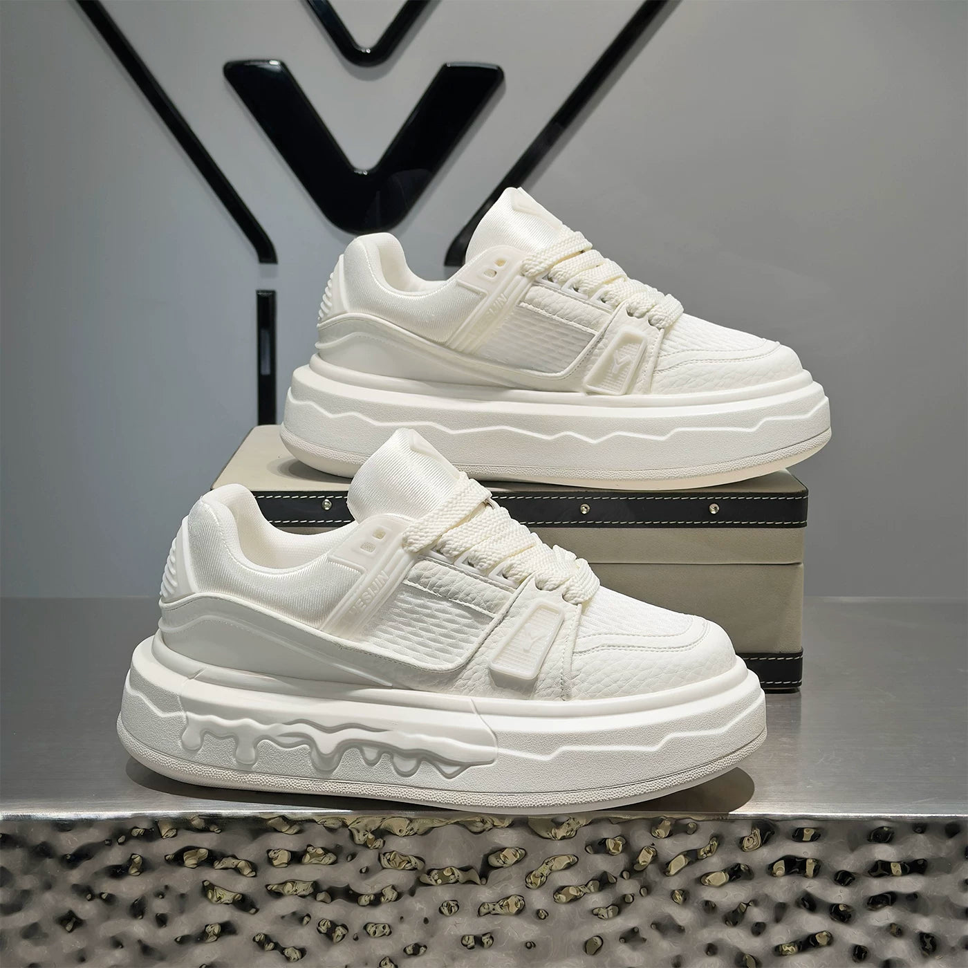 Men's Height-Increasing Platform Breathable Mesh Trendy Skate Shoes 2026 Summer New