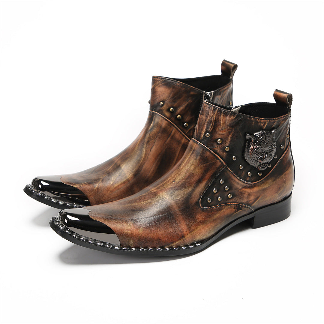 Men's Leather Chelsea Boots – Business, British Style – Style 86