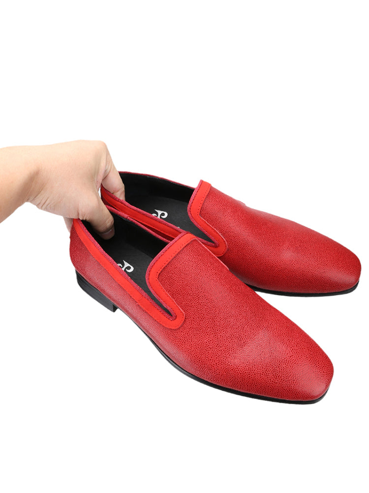 European and American trendy men's genuine leather loafers for banquets and parties, low-cut shoes, hairstylists' favorite slip-on trendy shoes