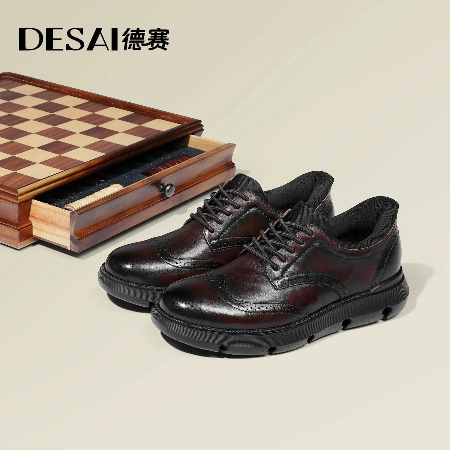 Men's Genuine Leather Leather Shoes, Soft Sole, Business