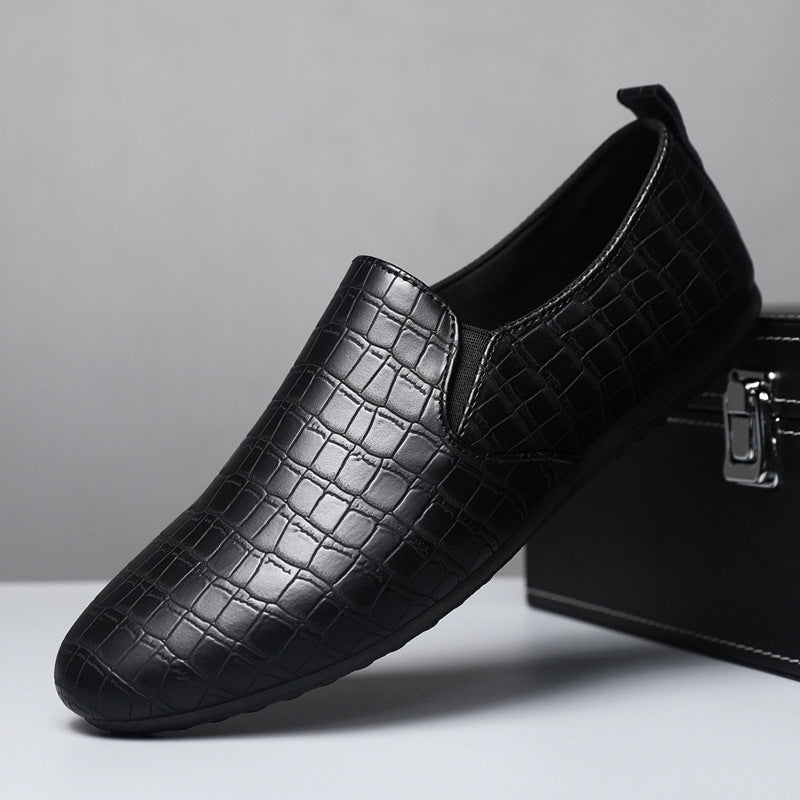 Spring Doudou Shoes Men's Shoes Men's Casual Shoes Tide Shoes Lazy Shoes Sleeve Society One Pedal Leather Shoes Glossy