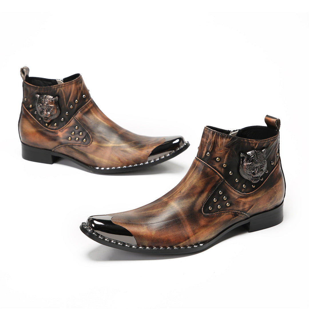 Men's Leather Chelsea Boots – Business, British Style – Style 86