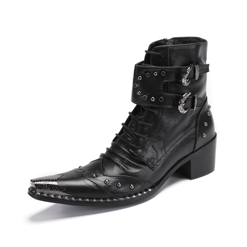 Men's Leather Martin Boots, Breathable, British Style, Style 14