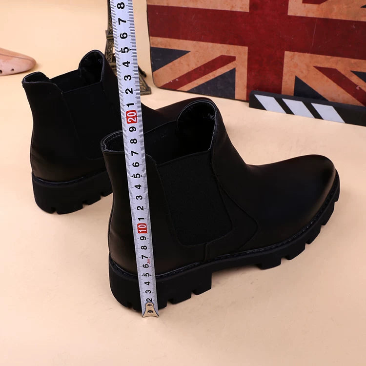Men's Martin Boots, Height Increasing, Pointed Toe