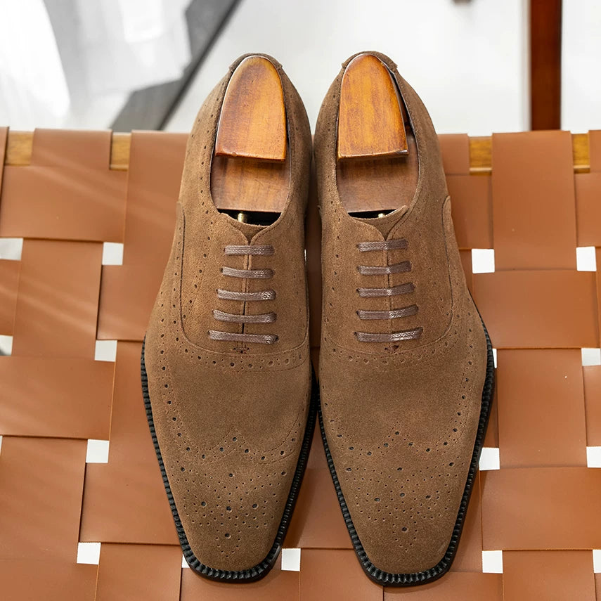 Men's Genuine Leather Leather Shoes, Suede, Business