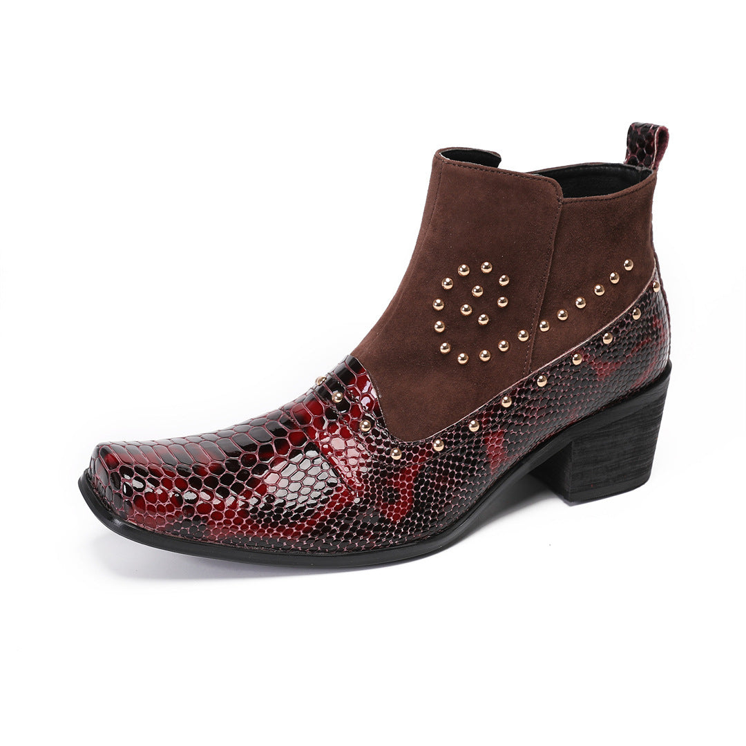 Men's Leather Chelsea Boots – British Style, Thick Sole