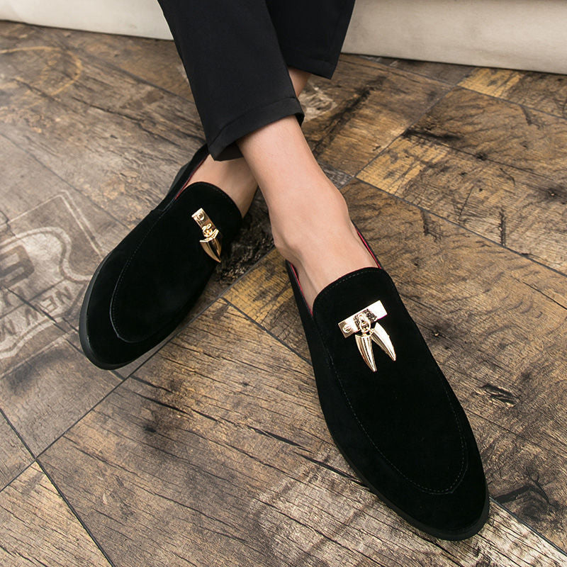 Men's Black Leather Formal Shoes, British Style, Style 3191