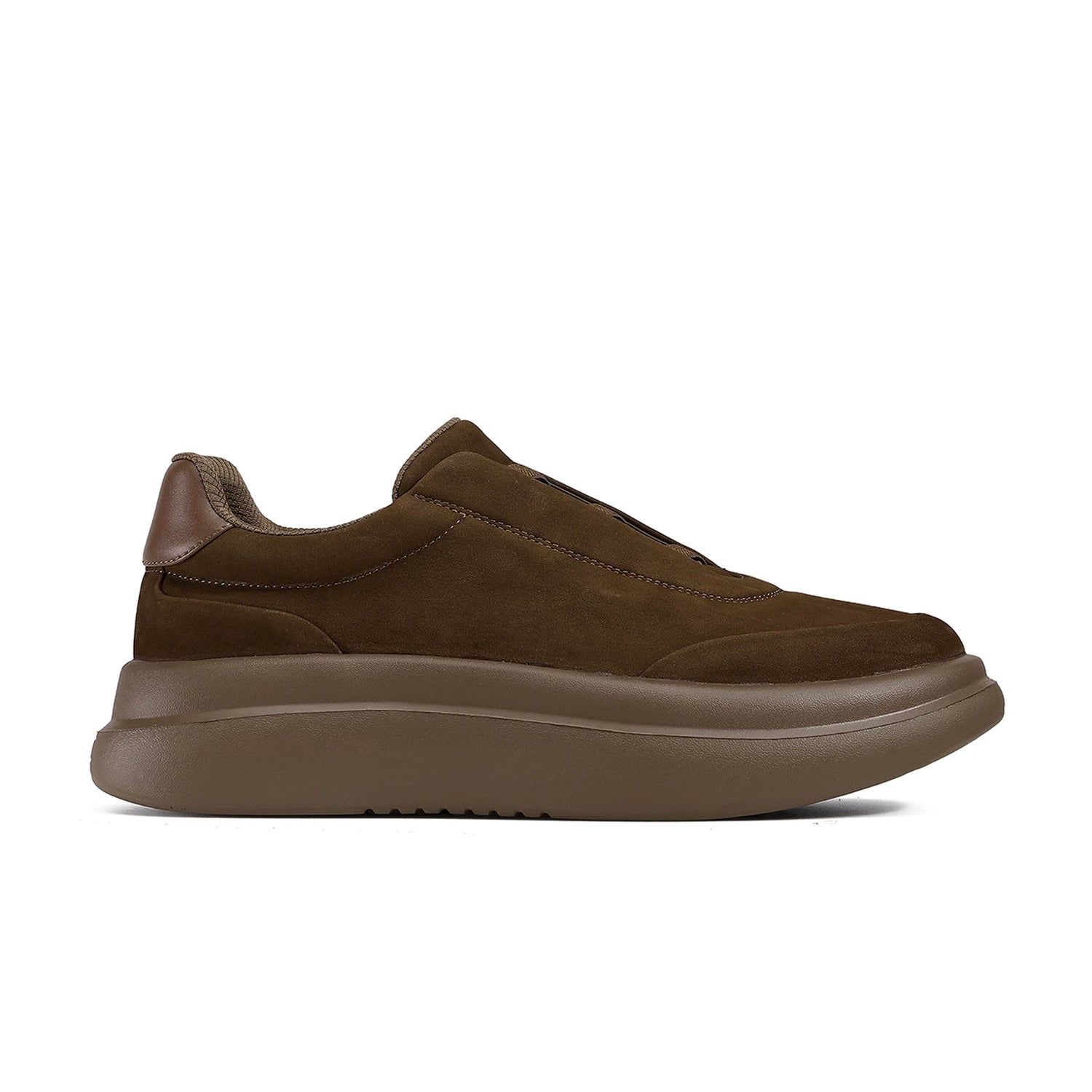 Men's Genuine Leather Casual Shoes, Height Increasing, Thick Sole