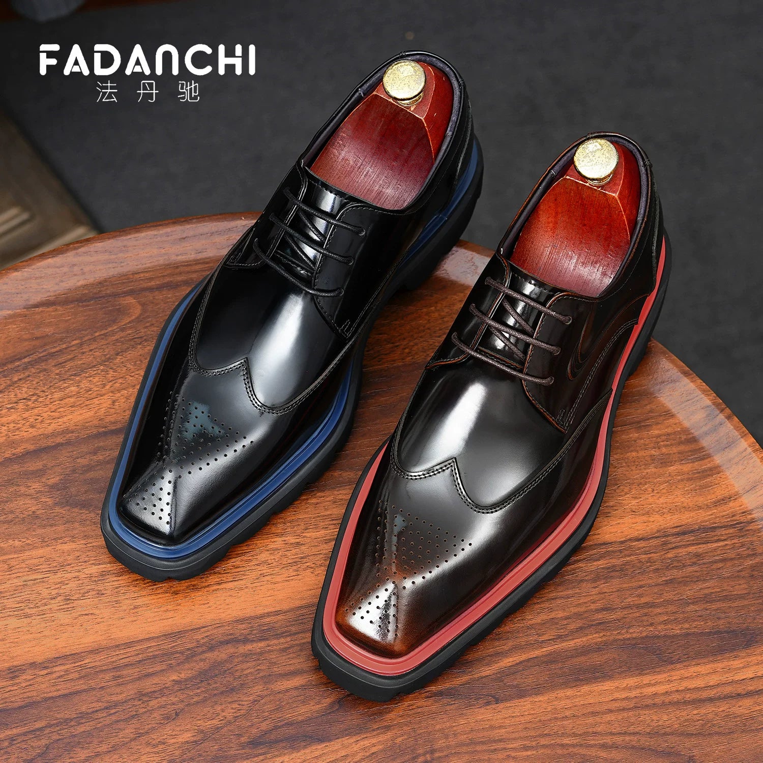 Men's Genuine Leather Leather Shoes, Patent Leather, Business