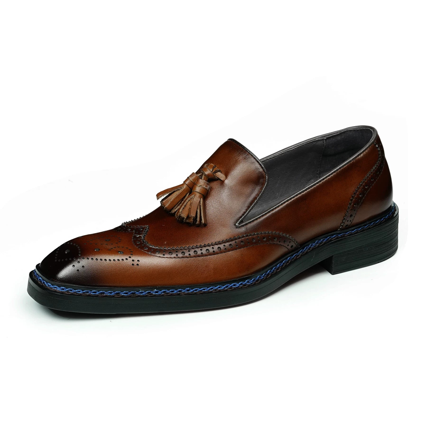 Men's Genuine Leather Loafers, Slip-On, Business
