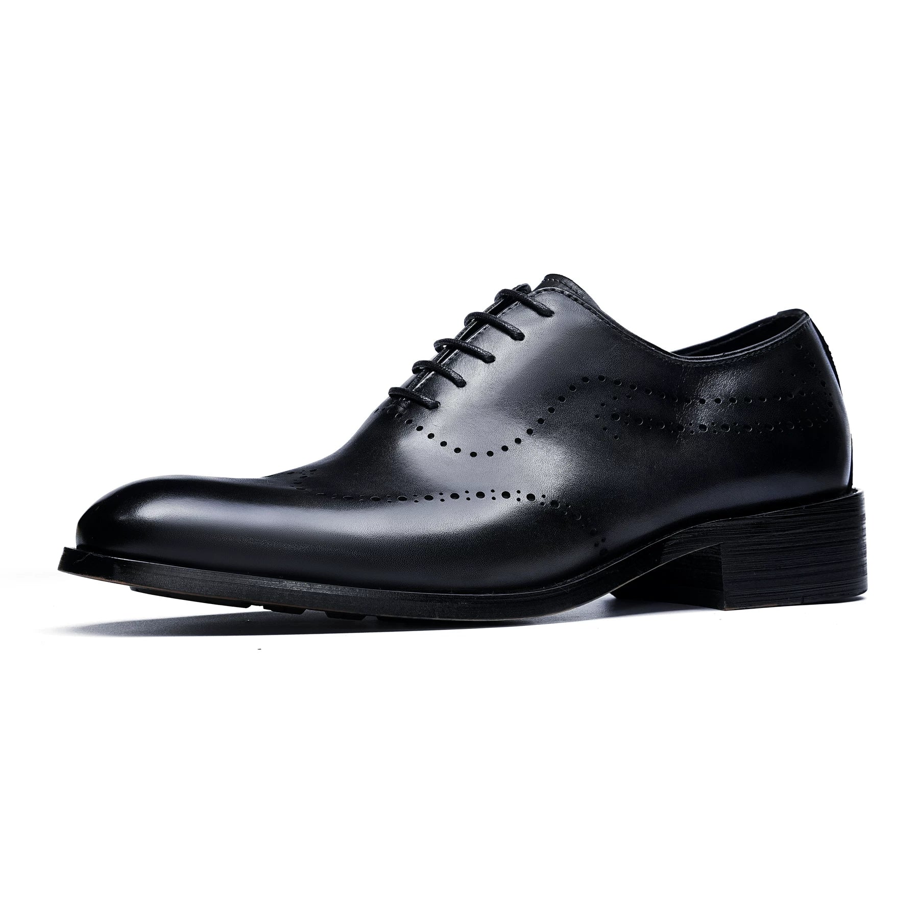 Men's Brown Genuine Leather Oxford Shoes, Handmade, British Style